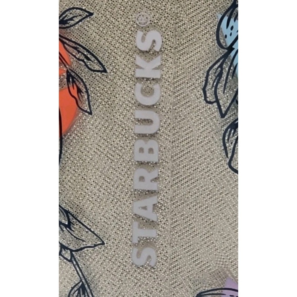 Starbucks 2024 Spring Easter Bunny Glitter Flowers Tumbler 24oz Venti Cup - Picture 6 of 15